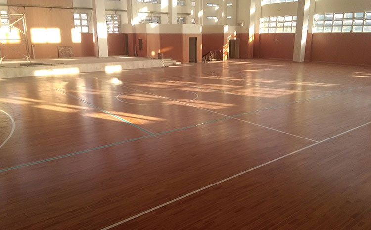 柞木籃球運動地板板式龍骨結構