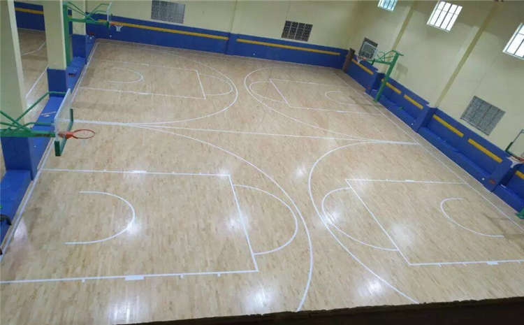 柞木木地板籃球場報價